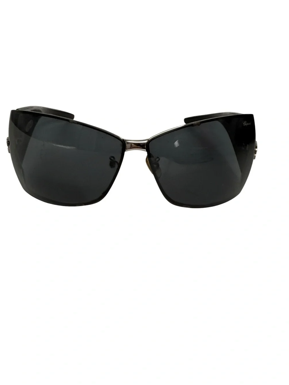 Chopard wrap shield  Sunglasses with Case SCH 637 0579 made in Italy  23kt gp